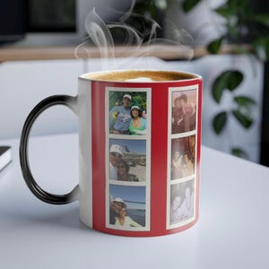 Custom Love Story Timeline Magic Mug, Heat Reveal Couples Photo Mug, Loving Memory Gift, Bereavement Gifts, Anniversary Tribute, Giftful Cup