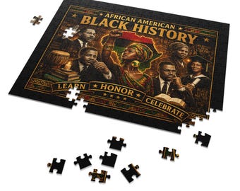 African American Black History Puzzle, Black Woman Empowerment Gift, Cultural Heritage Puzzle, Educational Family Gift, Classroom Giftful