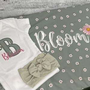 Baby Blanket and Onesie Set Personalized Made to Order