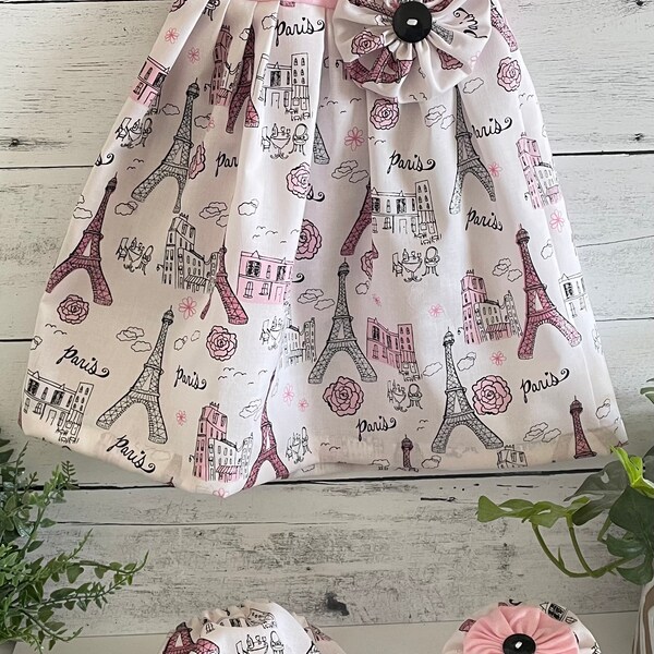 Susanne Lively Girls Print Eiffel Tower Print Dress with Collar main image 1