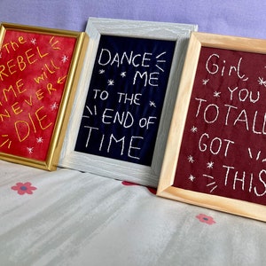 Cuadritos bordados a mano / personalizables / regalos hechos a mano / bordados personalizados