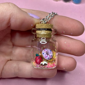 Kit DIY pendant / Polymer clay Sweets / Personalized pendant DIY / Glass jar with treats