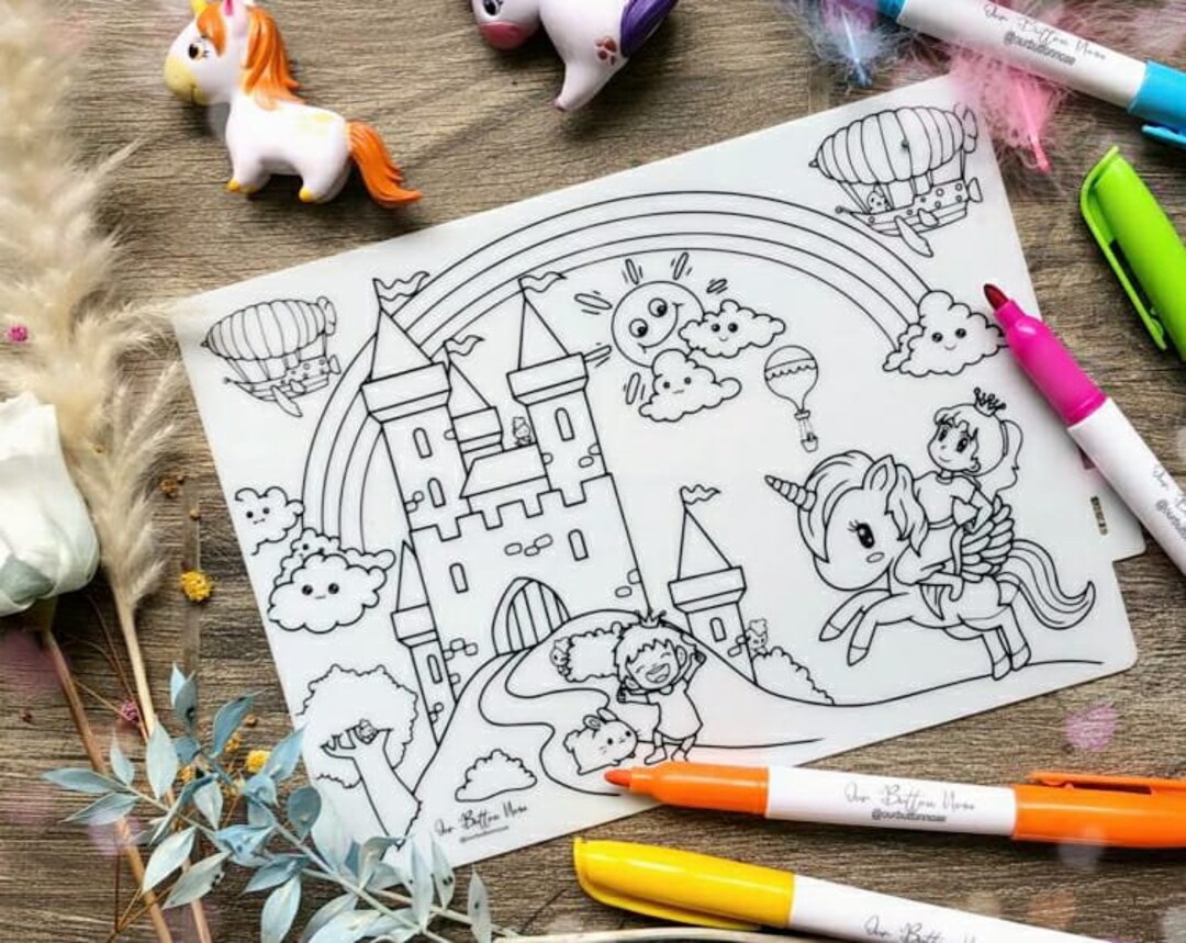 Reusable Silicone Colouring Mat 20cm X 15cm – A Fairy Tale - Etsy
