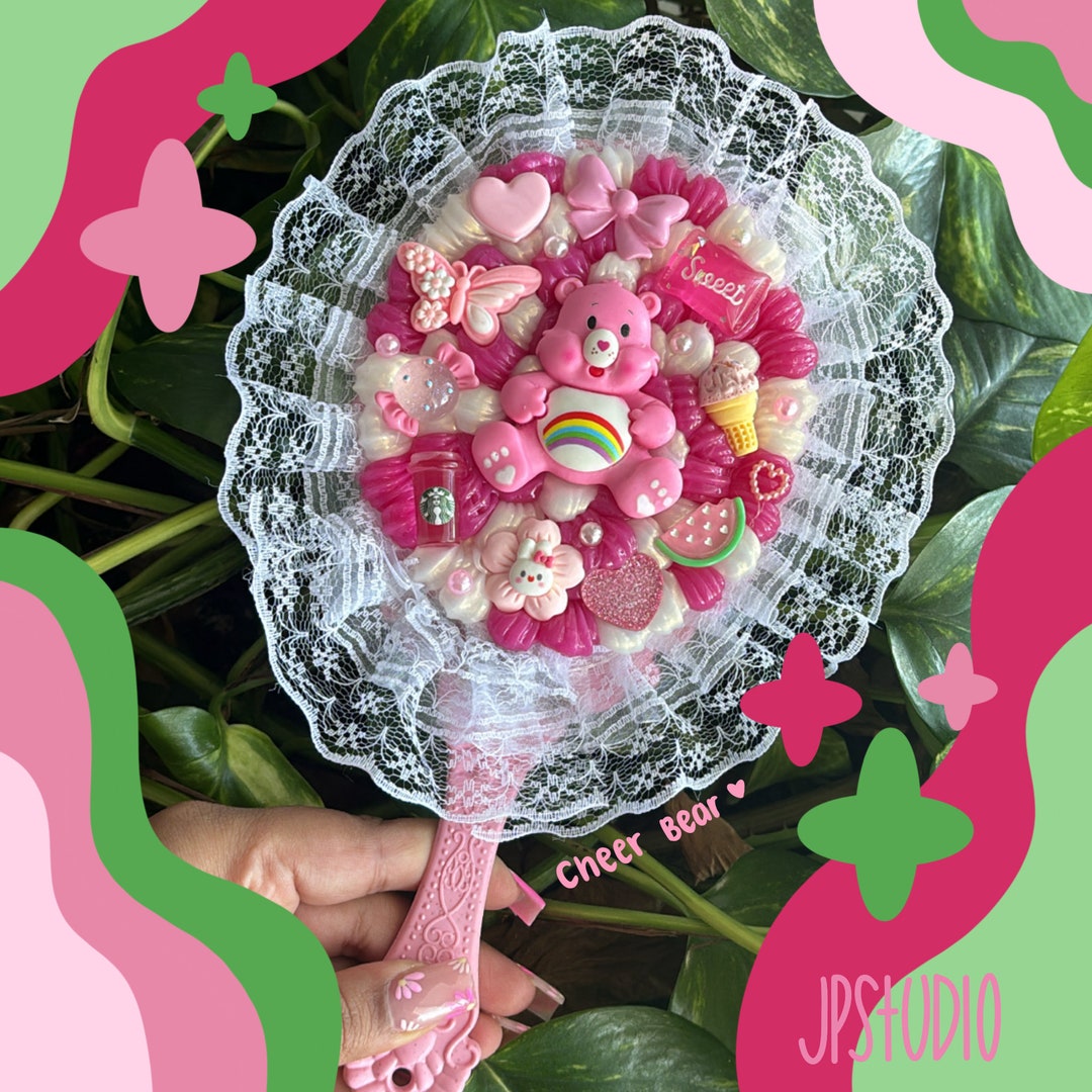 Cheer Bear Decoden Mirror / Care Bears Vintage Decoden Kawaii Mirror Etsy
