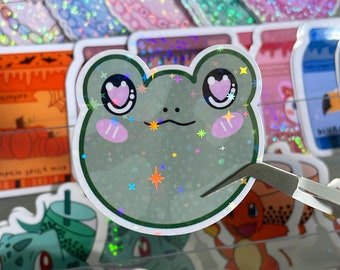 Froggy Sticker | Strawberry Froggy | Silly Froggy | Kawaii Froggy