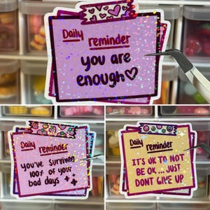 Daily Reminder Stickers / Mental Health Stickers