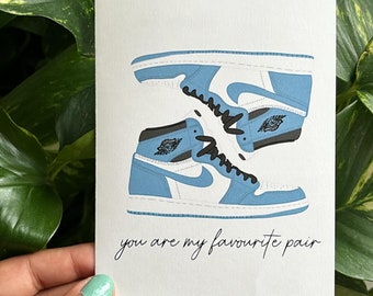 Jordan 1 Card - Anniversary, Valentine's Day Sneaker Card