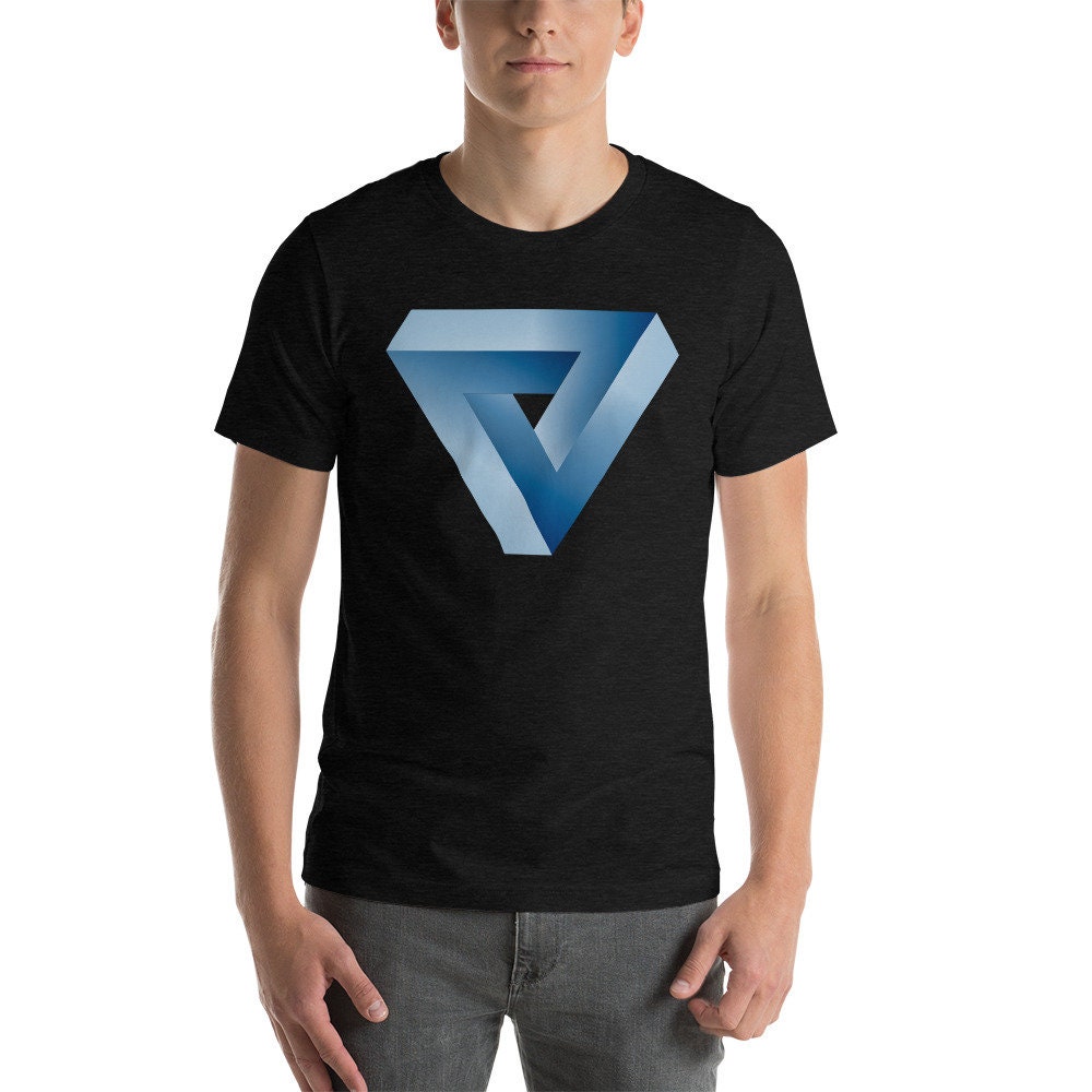 T-shirt Unisex Geometric Penrose Impossible Triangle - Etsy