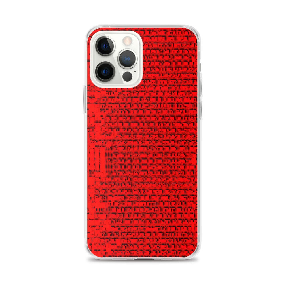 Original Iphone Case 13 12 11 Highly Abstract Bright Red Etsy