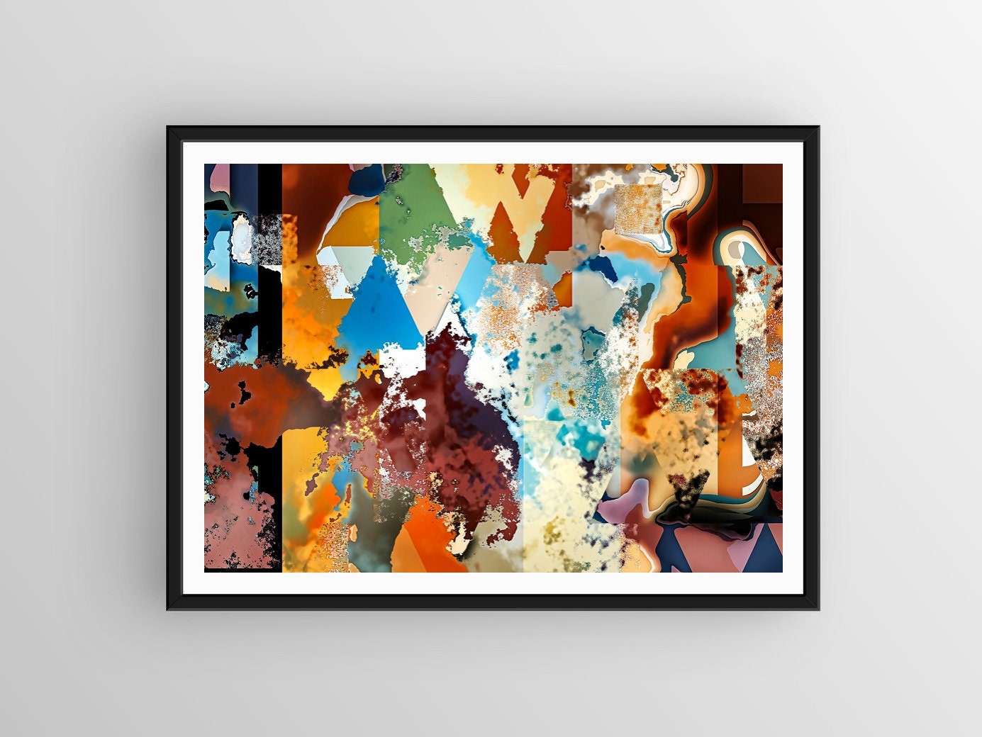 Wall art featuring a bright colorful modern abstract | Etsy