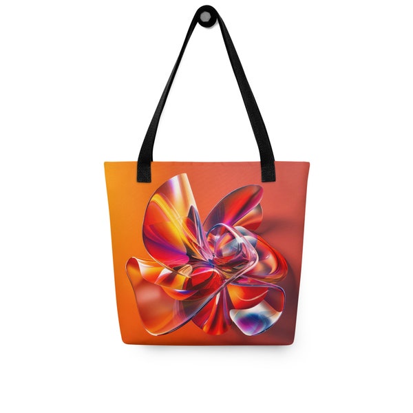 Tote, soft artistic beautiful design, bright and colorful swirling patterns, spacious, practical, durable quality, daily use, shopping bag