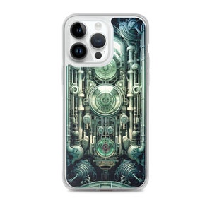 Capa exclusiva para iPhone 13 e superior, ilusão 3D realista de tecnologia futurista, moderna, bacana, interessante e estilosa.