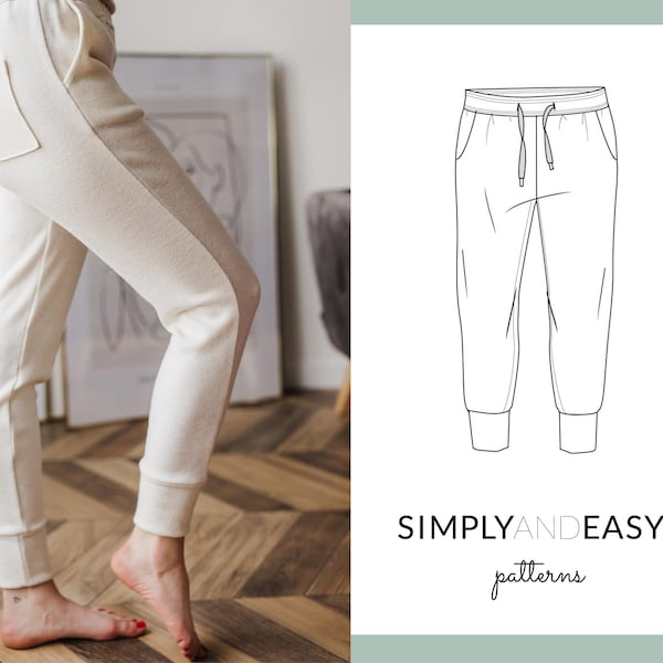 Magdalena Sweatpants PDF Sewing Pattern | EU 34-44 | US 2-12 | Easy To Sew For Beginners | Digital Patterns For Women