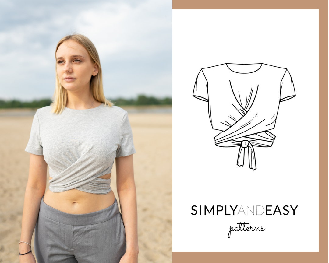 Anna Crop Top Sewing Pattern PDF EU 34-44 US 2-12 Easy to Sew for ...