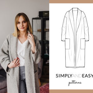 Monika Oversize Autumn Coat PDF Sewing Pattern | EU 34-44 | US 2-12 | Easy To Sew For Beginners | Digital Sewing Patterns For Women