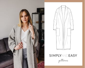 Monika Oversize Autumn Coat PDF Sewing Pattern | EU 34-44 | US 2-12 | Easy To Sew For Beginners | Digital Sewing Patterns For Women