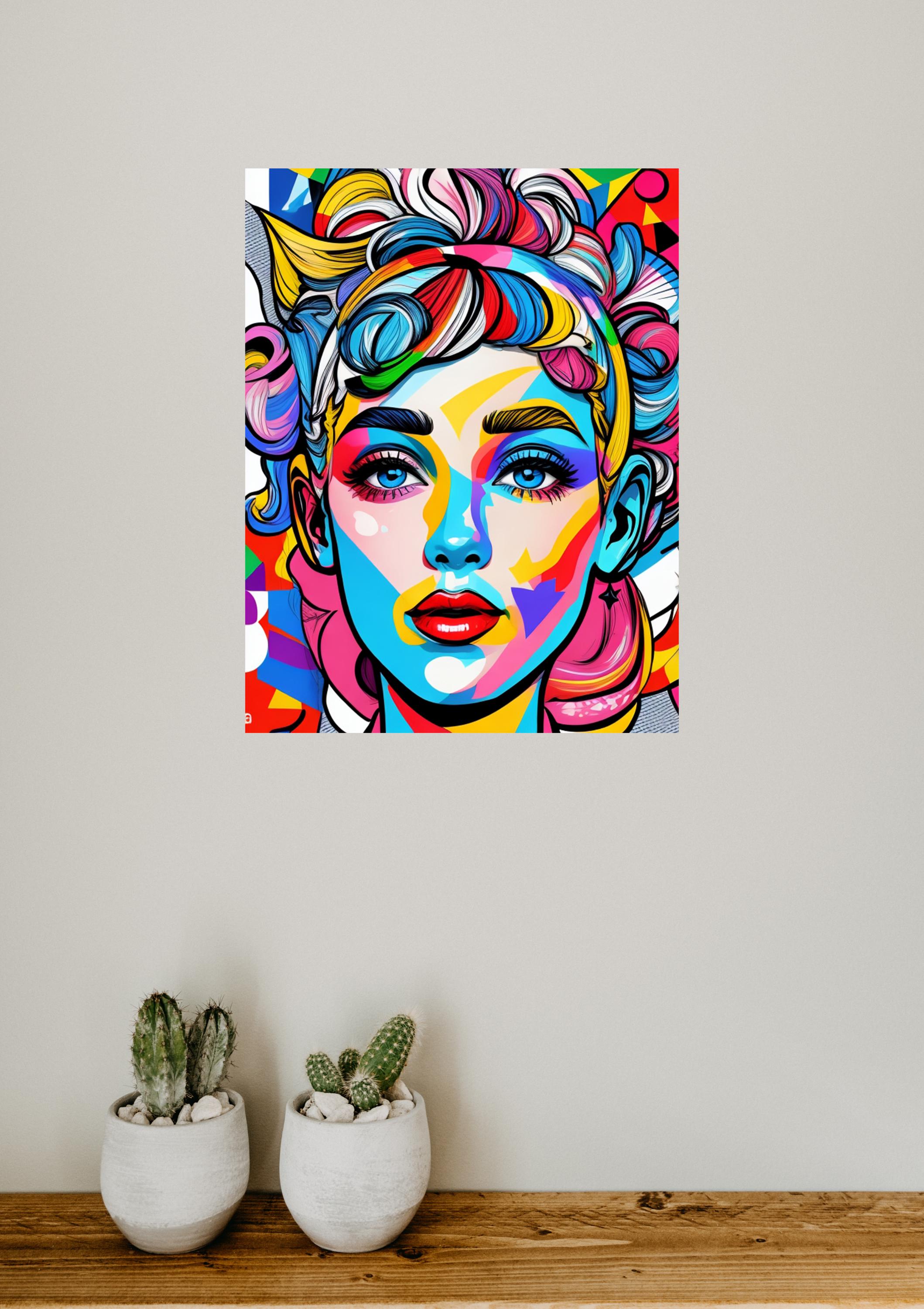 AI Image | Vibrant pop-art portrait of a woman | Digital file | AI ...