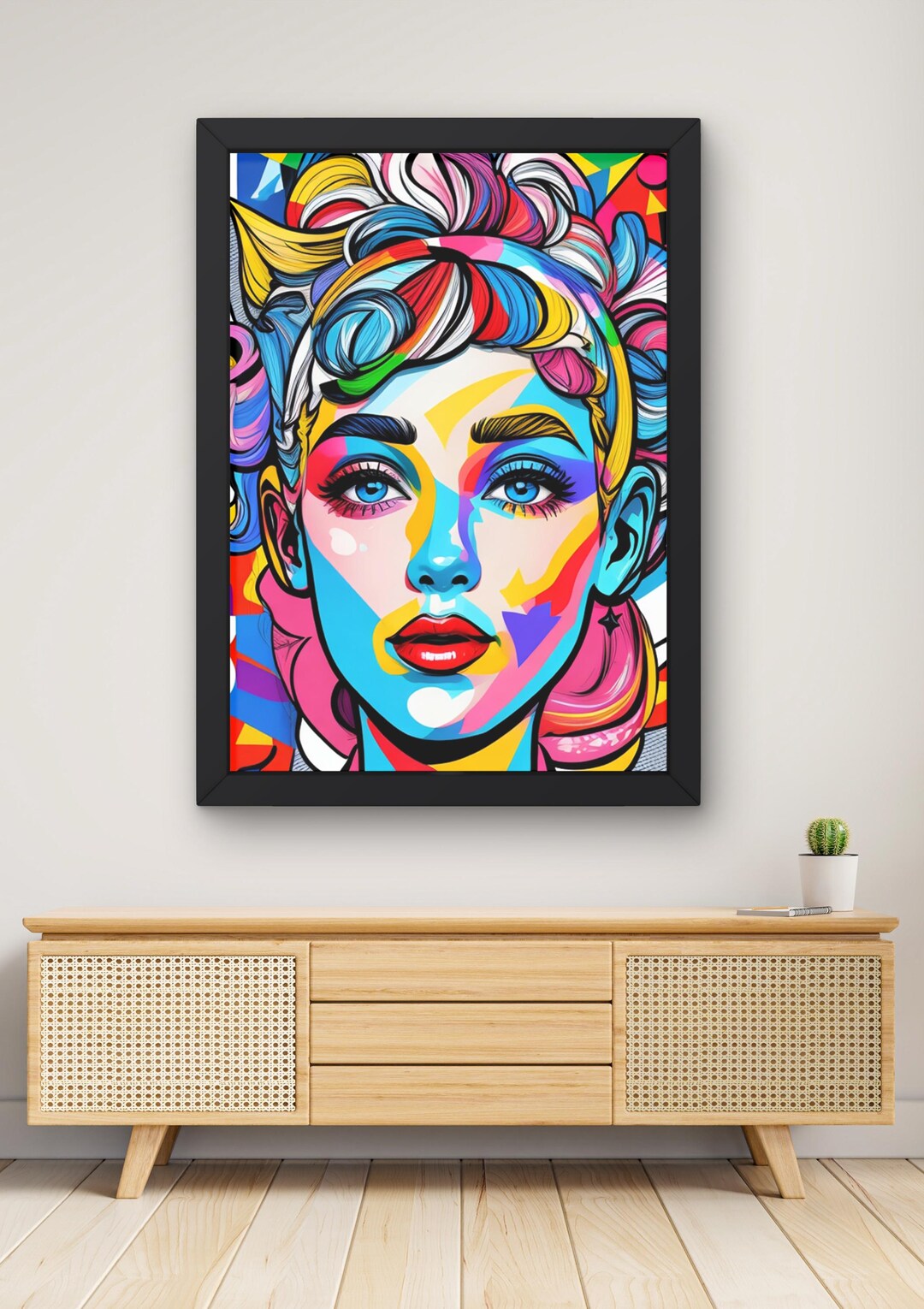 AI Image | Vibrant pop-art portrait of a woman | Digital file | AI ...