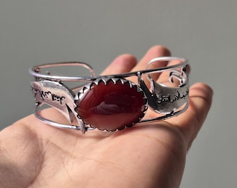 Islamic red agate bangle, Imam Ali Sword bangle, Zulfiqar sword bangle, Zulfiqar sword, Islamic Jewelry, Bangle, Women's Islamic bangle,Aqiq