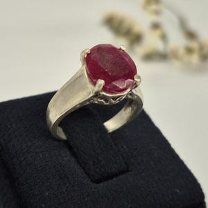 Handmade Ruby Ring, Ruby gemstone Ring, Women's ring, gemstone ring, silver ring, ruby, silver ring, jewellery gift, men's ring, handmade jewellery, boho ring, adjustble ring, promise ring, statement ring, everyday silver ring, unique ring, simple ring, simple ruby ring, partywear ring, gifts for friend, 925 sterling silver ring, 925 ring, gifts for her, mother's day gift, ruby jewellery, faceted ruby, oval ruby, polished ruby ring, ruby cut ring ,silver ring , gemstone ring handmade silver ring