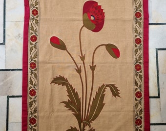 Handmade Embroidery Wall-hanging, Mughal Flower, Tree of life, Indian embroidery textile, home décor Wall-hanging,Suzani Embroidery,Wall art