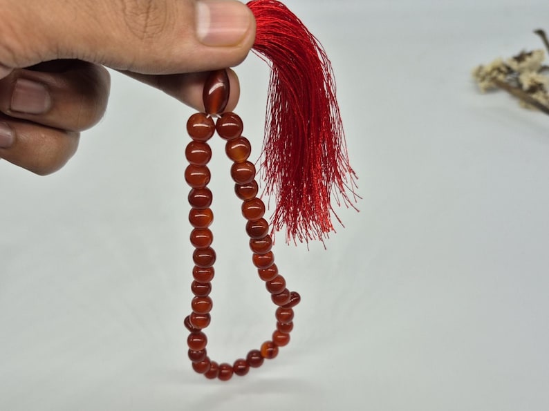 Natural red aqeeq tasbih , red agate tasbih , 33 beads agate tasbih , rosary beads , agate rosary , agate prayer beads , red carnelian agate prayer beads , natural yemeni aqeeq tasbih , Islamic agate tasbih , 33 beads tasbih , red agate tasbih , gifts for Muslim,  yemeni aqeeq tasbih , agate prayer beads , rosary beads , Muslim prayer beads , Islamic prayer beads , round aqeeq beads tasbih , agate beads tasbih , gifts for Muslim friends , Islamic gifts,  Islamic aqeeq tasbih ,rosary beads ,beads