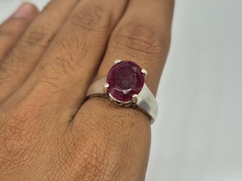 Handmade Ruby Ring, Ruby gemstone Ring, Women's ring, gemstone ring, silver ring, ruby, silver ring, jewellery gift, men's ring, handmade jewellery, boho ring, adjustble ring, promise ring, statement ring, everyday silver ring, unique ring, simple ring, simple ruby ring, partywear ring, gifts for friend, 925 sterling silver ring, 925 ring, gifts for her, mother's day gift, ruby jewellery, faceted ruby, oval ruby, polished ruby ring, ruby cut ring ,silver ring , gemstone ring handmade silver ring