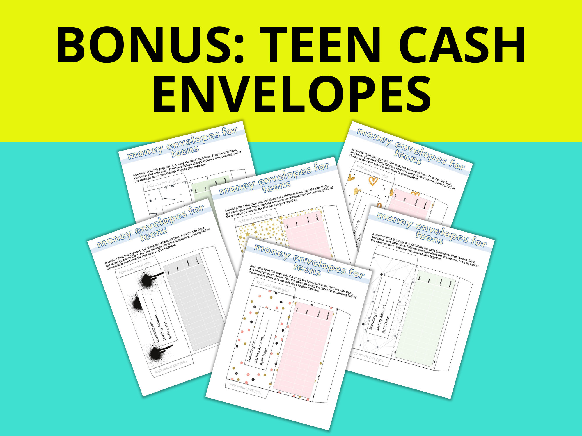 Teen Budget Binder | Teenager Printable Budget | Teen Budget Worksheet ...