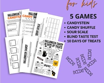 Halloween Games and Activities Printable for Kids | Halloween Party Games | Halloween Candy Games