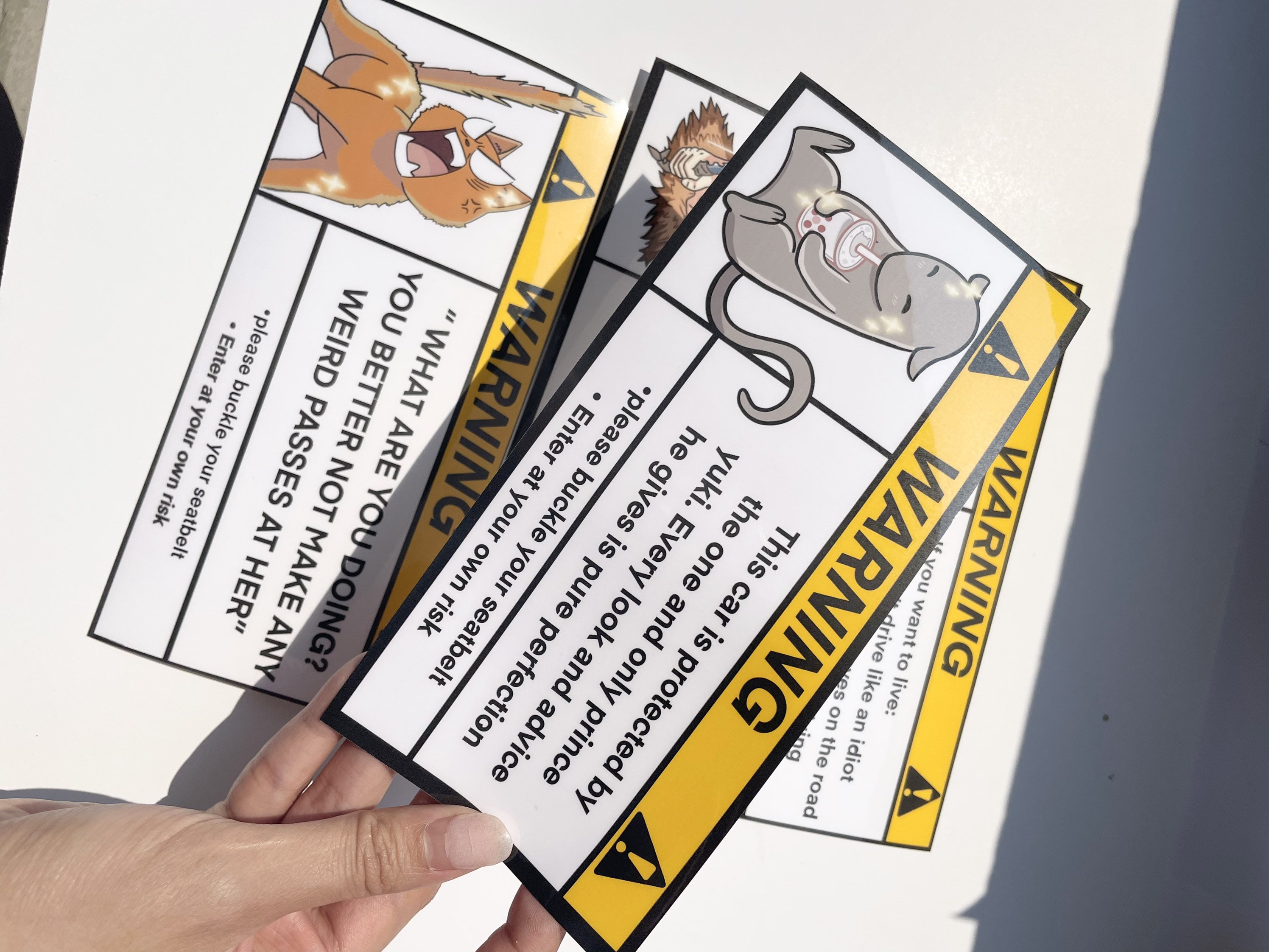 Warning car stickers | Etsy