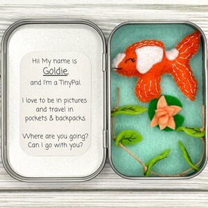Felt Goldfish Habitat Playset Traveling Toy - TinyPal (Goldie)