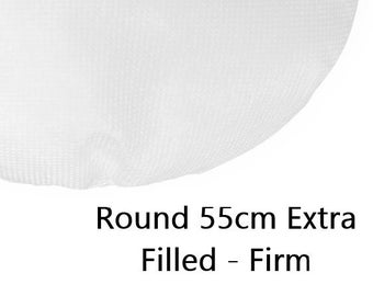Australian Made Extra Firm Cushion Insert Hypoallergenic Polyester Fibre 55cm Round)
