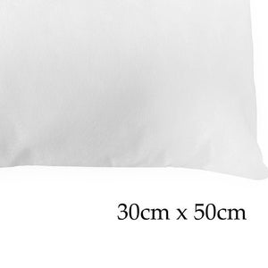 Australian Made Cushion Pillow Inserts | 30 x 50cm | Hypoallergenic Polyester Fibre Filling
