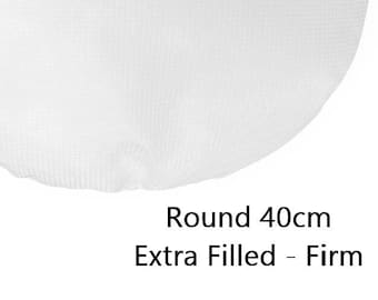 Australian Made Extra Firm Cushion Insert Hypoallergenic Polyester Fibre (40cm Round)