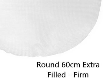Australian Made Extra Firm Cushion Insert Hypoallergenic Polyester Fibre (60cm Round)