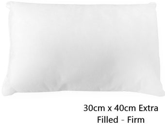 Australian Made Extra Filled - Firm Cushion Pillow Inserts | 30cm x 40cm | Hypoallergenic Polyester Fibre Filling