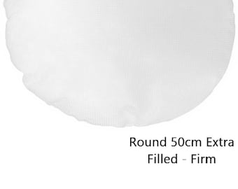 Australian Made Extra Firm Cushion Insert Hypoallergenic Polyester Fibre (50cm Round)