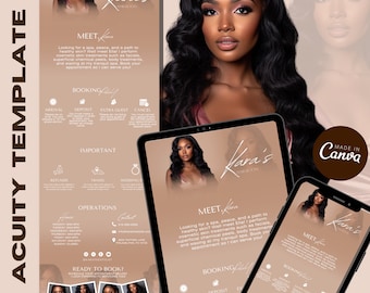 Acuity Scheduling Canva Template: Hairstylist, MUA, Lash Tech