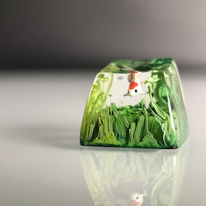 Artisan keycap koi keycap custom keycap green keycaps set backlit keycaps profile SA keycaps custom OEM profile keycaps cherry MX