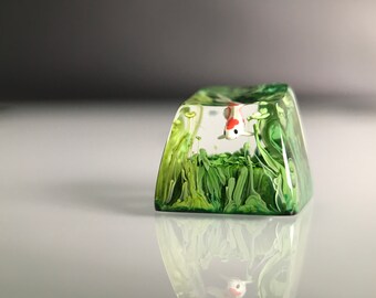 Artisan keycap koi keycap custom keycap green keycaps set backlit keycaps profile SA keycaps custom OEM profile keycaps cherry MX