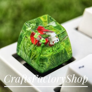 Artisan Keycaps, betta keycaps, Handmade resin Keycaps ESC 1u SA Profile custom keycaps For Cherry MX Mechanical Gaming Keyboard