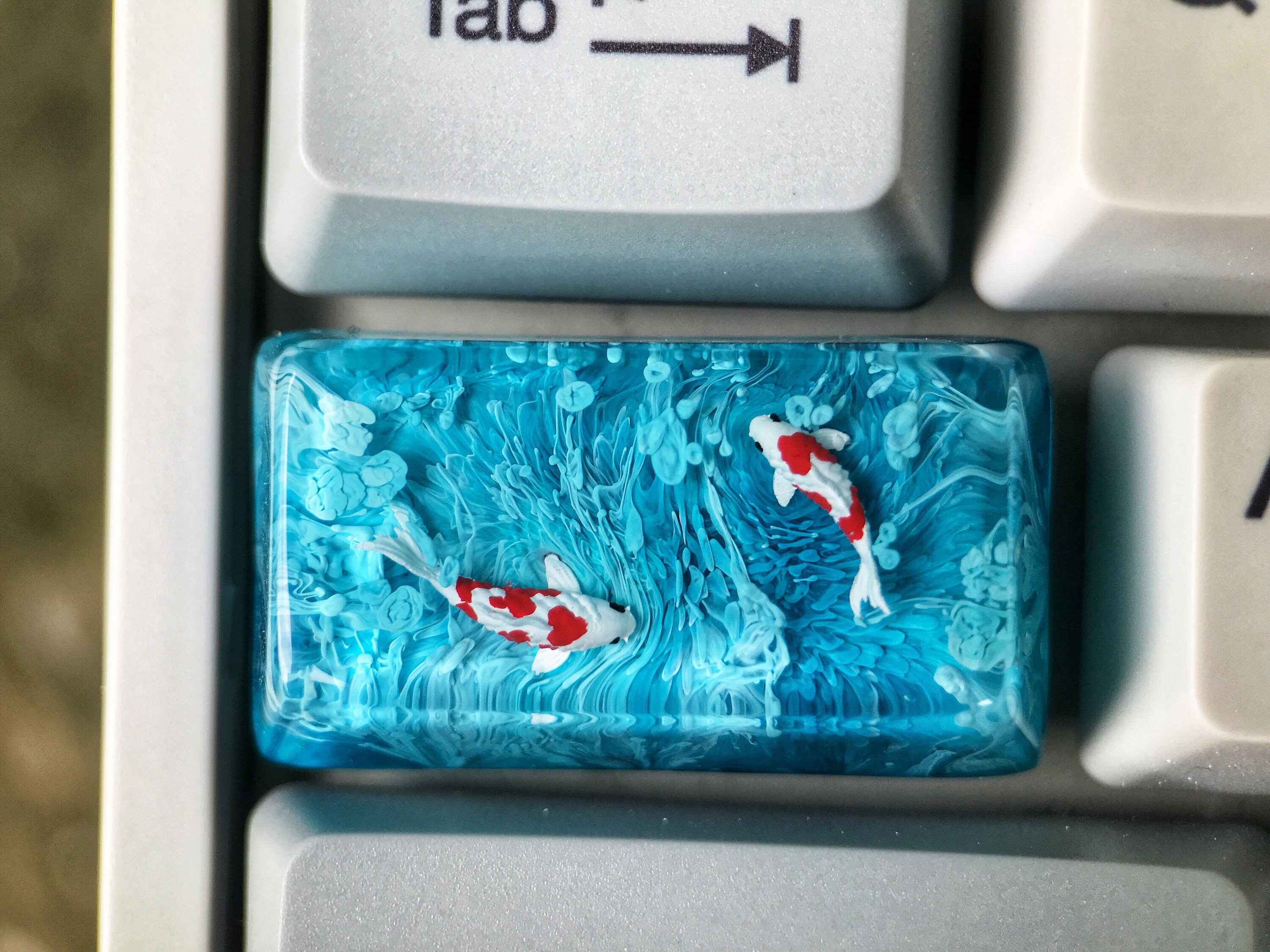 Handmade Koi Fish Resin Keycap: Custom Cherry MX Keyboard - Etsy