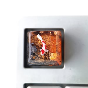 Handwerker keycap Koi keycap custom keycap schwarz orange keycaps set hintergrundbeleuchtete keycaps profil SA keycaps benutzerdefiniertes oem profil keycaps cherry MX