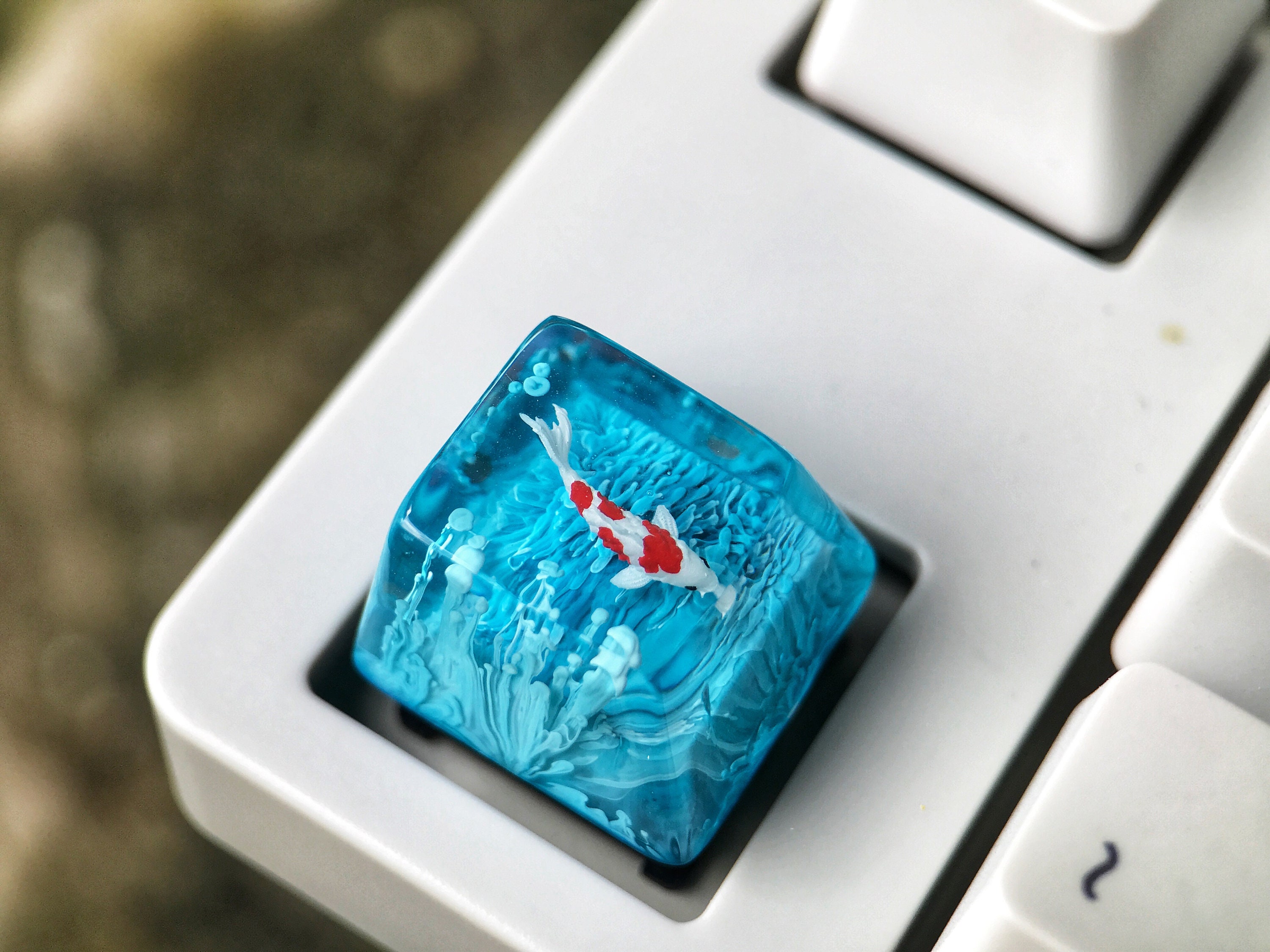 Handmade Koi Fish Resin Keycap: Custom Cherry MX Keyboard - Etsy