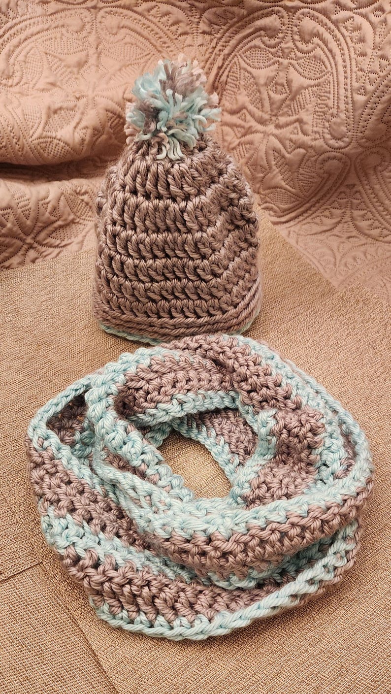 Hat and Infinity Scarf Set - Etsy