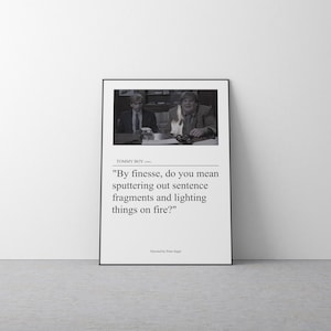 Tommy Boy Film Print, Movie Quote Poster