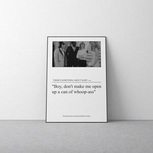 Impression de film Il y a quelque chose à propos de Mary, affiche de citation de film