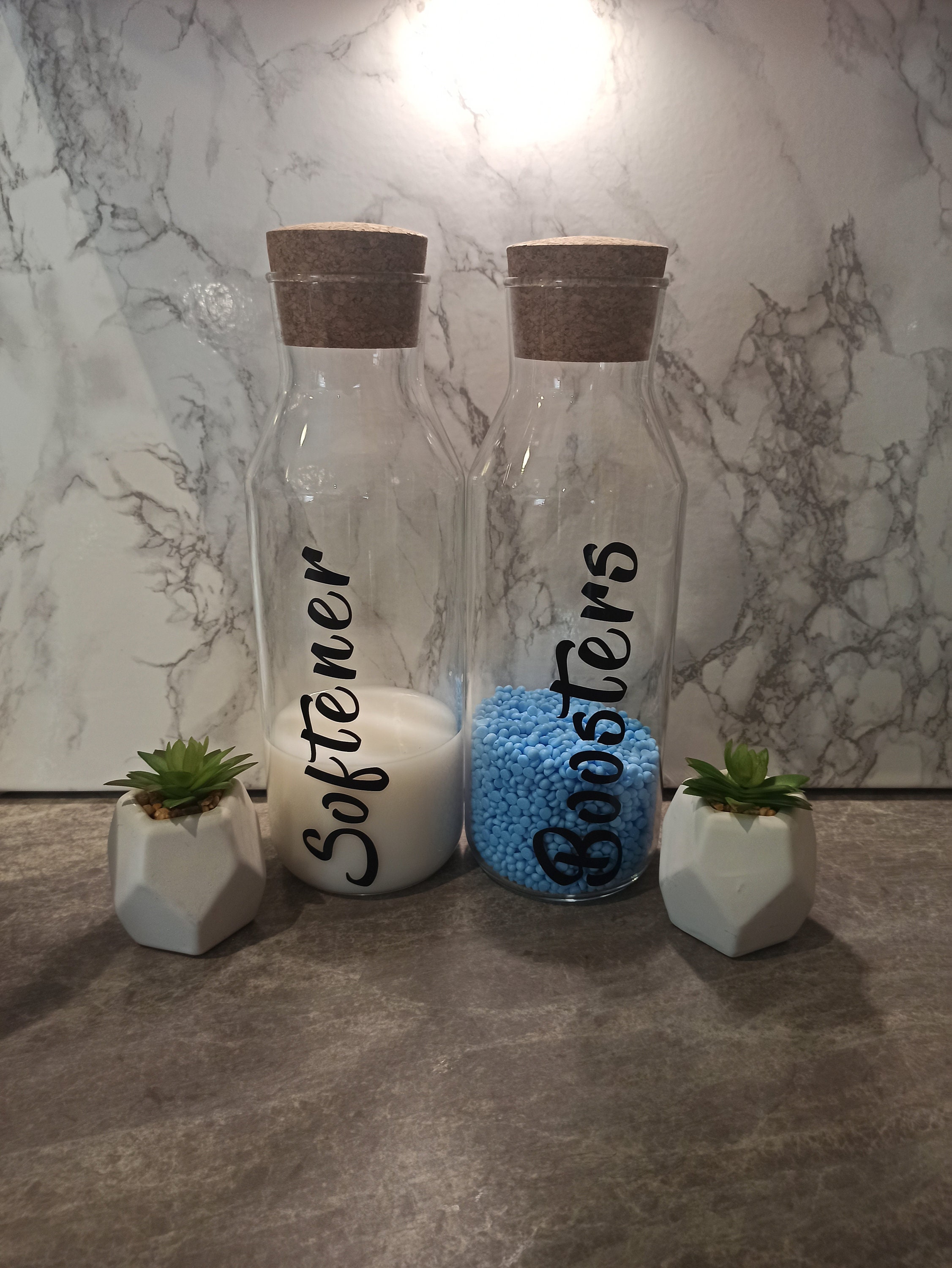 Glass Jar with Cork Lid/Personalised Laundry Storage Etsy