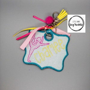 Dance Bag Tag | Back to School Supplies | Kids Lunch box | Backpack ID Tag | CUSTOMIZABLE | Girl Bag Tag | Sport Bag Name Tag