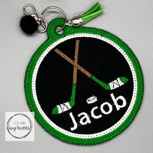 Hockey Bag Tag | Back to School Supplies | Kids Lunch box | Backpack ID Tag  | Sport Bag Name Tag | FULLY CUSTOMIZABLE